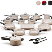 Imagem da promoção Jogo De Panelas Antiaderente 17 Peças Com Panela De Pressão 3L