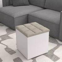 Imagem da promoção Puff Baú Suede Decorativo Organizador Sala Quarto Escritório