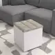 Puff Baú Suede Decorativo Organizador Sala Quarto Escritório em oferta