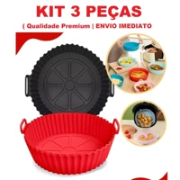 Imagem da promoção KIT Forma De Silicone Para Air Fryer Forno Microondas Fritadeira Assadeira – Reutilizável Antiaderen