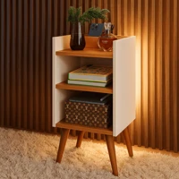 Imagem da promoção Mesa De Cabeceira Max Retrô Pés Em PVC Anti Umidade Com Porta/Celular Nicho Organizador