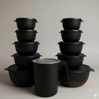 Imagem da promoção Kit 10 Tigelas Bolws Potes Plásticos Redondo + 1 Jarra 1800ml ou 3 Peças