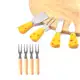 Kit Para Queijos Faca Espátula Garfo Kit Garfos De Petiscos em oferta