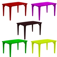Imagem da promoção Mesa Retangular Desmontável Plástica 120x80x74cm Jatobá Multiuso Reforçada Área Lazer Pés Desmontáve