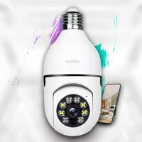 Imagem da promoção Câmera de Segurança Lâmpada Panorâmica Com Sensor De Movimento 355° Cor Branco Infravermelho Noturno