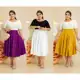 Saia Midi Godê 360º Várias Cores Lisa Moda Feminina Lançamento Cristã Modesta Evangélica Chique - Lo em oferta