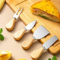 Imagem da promoção Jogo De Corta Queijo Provolone E Parmesão - 4 Peças Inoxidável Jogo De Utensílios Facas Espatula Gar