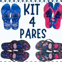 Imagem da promoção kit 4 pares chinelo estampas sortidas Lilo STITCHI