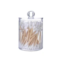 Imagem da promoção Porta Cotonetes E Algodão Com Tampa De Acrílico Maquiagens Elásticos Organizador