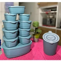 Imagem da promoção Kit 20 Potes Mais Jarra 1.800 ml , ou Opção Kit 10 potes Mais Jarra 1.800 ml Herméticos Freezer e Mi