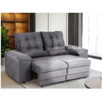 Imagem da promoção Sofá 2 Lugares Retrátil Reclinável Suede Phormatta Colômbia SMP