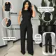 Conjunto Feminino Social Duna Mulher Elegante Blusa e Calça Pantalona Outono Inverno em oferta
