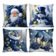 Kit 4 Capas de Almofadas Decorativas 45x45cm Feliz Natal Sala Quarto e Decoração em oferta