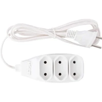 Imagem da promoção Extensão elétrica 10A de 3 Tomadas Bipolar com cabo de 3m Multicraft EXT3TBI3M