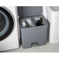 Imagem da promoção Lixeira Trium Banheiro Cozinha Escritorio Consultorio C/ Pedal 20l Cesto Dual Reciclagem Removivel