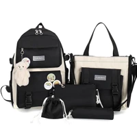 Imagem da promoção Kit 5 mochila de viagem para estudantes adolescentes e meninas, cores enviadas aleatoriamente