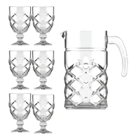 Imagem da promoção Jogo De Jarra 1.2l Com 6 Taças 200ml Pinea, Casambiente