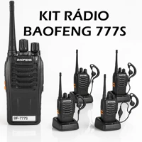 Imagem da promoção Kit Rádio Comunicador Baofeng BF777S 16 Canal Walkie Talkie UHF Profissional Portátil 12Km Segurança