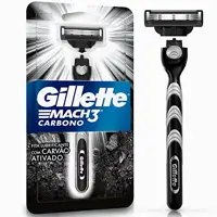 Imagem da oferta Gillette Mach3 Carbono Aparelho de Barbear com Carvão Ativado 1 Unidade