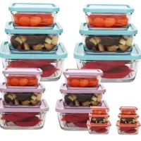 Jogo de Potes de Vidro Casambiente com Tampa - Quadrado JGTI039/2L 6 Peças em oferta na Magazine Luiza