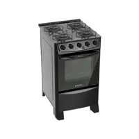 Fogão 4 Bocas Atlas Preto - Acendimento Automático Tropical Glass em oferta na Magazine Luiza