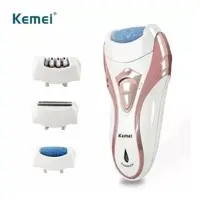 Depilador Elétrico Feminino Recarregável Seco e Molhado 3 em 1 Kemei em oferta na Magazine Luiza