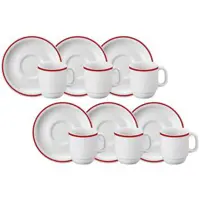 Jogo de Xícaras de Café Porcelana 6 Peças Schmidt - Filete em oferta na Magazine Luiza