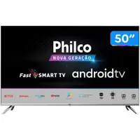 Smart TV HD D-LED 50” Philco PTV50G71AGBLS - Android Wi-Fi Inteligência Artificial 4 HDMI 2USB em oferta na Magazine Luiza
