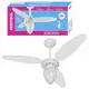 Ventilador de Teto Ventisol Wind 3 Pás Branco - para 1 Lâmpada em oferta
