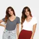 Kit Blusas Avanzi Gola V 2 Peças Feminino em oferta