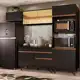 Cozinha Completa Madesa Reims 260001 com Armário e Balcão - Preto em oferta