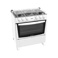 Fogão 5 Bocas Atlas Branco Acendimento Automático - Mônaco em oferta na Magazine Luiza