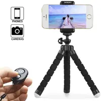 Tripé Flexível Articulado Suporte Celular Selfie (Preto/Vermelho/Azul) em oferta na Amazon