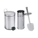 Kit Lixeira aço inox 3 litros + 1 escova Sanitária Travel Max em oferta