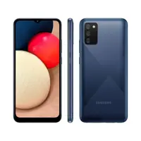 Smartphone Samsung Galaxy A02s 32GB Azul 4G - Octa-Core 3GB RAM 6,5” Câm. Tripla + Selfie 5MP em oferta na Magazine Luiza