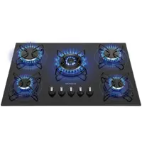 Cooktop 5 Bocas Mondial a Gás GLP Preto - Tripla-chama CTG-03 em oferta na Magazine Luiza