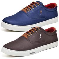 Imagem da promoção Kit 2 Pares Tênis Casual Masculino Polo Blu Conforto Macio