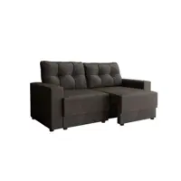 Sofá 2 Lugares Retrátil Lubeck Suede Grafite 140 cm - Mobly em oferta na Magazine Luiza