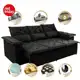 Sofá 3 Lugares Retrátil e Reclinável Cama inBox Compact 2,00m Velusoft Preto em oferta