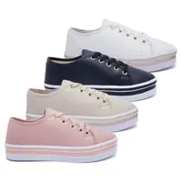 Kit 4 Pares Tênis Feminino Sola Alta Listrado Plataforma P79 - FABRICATA em oferta na Magazine Luiza
