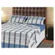 Jogo de Cama Casal Santista 100% Algodão - Royal Madras Azul 4 Peças em oferta