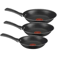 Conjunto de Frigideiras Antiaderente Rochedo - de Alumínio Limpa Fácil Preto 3 Peças em oferta na Magazine Luiza