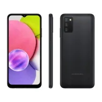 Smartphone Samsung Galaxy A03s 64GB Preto 4G - 4GB RAM Tela 6,5” Câm. Tripla + Selfie 5MP em oferta na Magazine Luiza