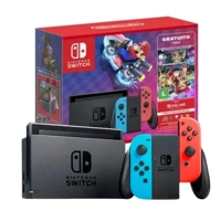 Imagem da promoção Console Nintendo Switch 32GB V2 Com Jogo Digital Mario Kart 8 Deluxe