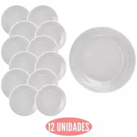 12 Pratos Acqua Raso 23cm Redondo Restaurante Almoço Nadir - Nadir Figueiredo em oferta na Magazine Luiza