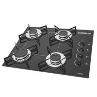 Imagem da promoção Fogão Cooktop 4 Bocas Chamalux Preto Bivolt