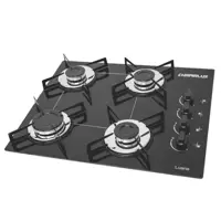 Fogão Cooktop 4 Bocas Chamalux Preto Bivolt em oferta na Magazine Luiza