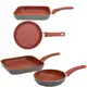 Conjunto de Frigideiras Brinox Cerâmica - Ceramic Life Optima Cinza e Vermelho 2 Peças em oferta