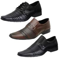 Imagem da promoção Kit 3 Pares Sapato Social Masculino Leve Macio Conforto - Black Friday - Eleganci