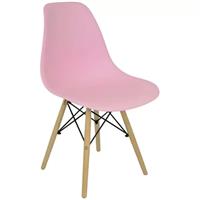 Imagem da promoção Cadeira Charles Eames Eiffel Wood Design Rosa - Magazine Roma